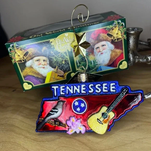 Old World Christmas Tennessee Glass Ornament - Picture 1 of 4